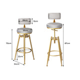 Levede 1x Bar Stools Kitchen Stool Chair Grey-1910113238377435138