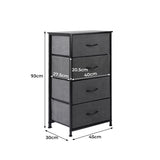 Levede Storage Cabinet Tower Chest Dark Grey-1917016725942046722