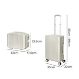 Slimbridge Luggage Suitcase Trolley White 2pc 14"+20"-1910112844469374978