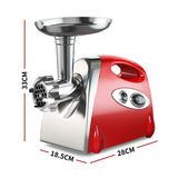800W Electric Meat Grinder Mincer Sausage Red-1820268727233548290