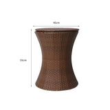 Levede Cooler Ice Bucket Table Bar Outdoor Brown-1919892869234167810