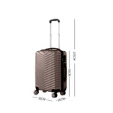 Slimbridge 20" Carry On Travel Luggage Coffee 20 inch-1910112830984687618