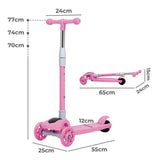Bopeep Foldable Kids Scooter LED Music Pink-1937319778922401794