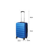 Slimbridge 20" Carry On Luggage Case Blue 20 inch-1910112835518730242
