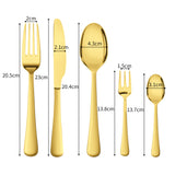 Stainless Steel Cutlery Set Travel Knife Gold-1910113167342702594