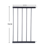 Levede Baby Safety Gate Adjustable Pet Black 45cm Extension-1910113188146450434