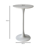 Levede 2x Round Bar Table Pub Tables White-1910113299169677314