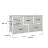 Levede Storage Cabinet Tower Chest Beige-1910113285265559554