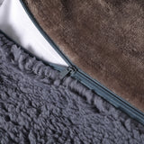 Two-sided Bed Quilt Cover Flannel Bedding Taupe Double-1910113191585779715