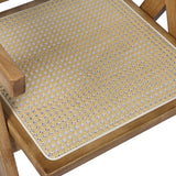 Levede 2x Dining Chair Solid Wood Rattan Natural-1910113297655533571