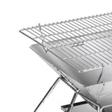 Levede Portable Folding BBQ Charcoal Grill Silver-1937319812862709763