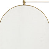 Yezi 360? Swivel Wall Mirrors 140cm x35cm Oval Shape Gold Frame-1910113318367006723