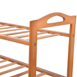 Levede 2x Bamboo Shoe Rack Shoes Organizer-1919892878436470787