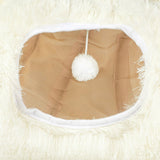 Pawz Cat Tunnel Foldable Fluffy Plush Play Tube Beige-1937319811298234371