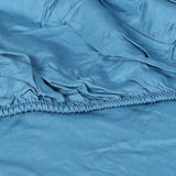 Dreamz 4pcs Queen Size 100% Bamboo Bed Sheet Set in Blue Colour-1910113201777938435