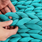 Dreamz Knitted Weighted Blanket Chunky Blue Kids-1910113226897625091