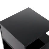 Levede 1xBedside Tables Drawers Side Black-1910112901423828995