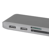 USB 3.0 Type-C HUB 6 Port Powered Adapter Grey-1910112870369202179