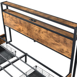 Levede Queen Bed Frame RGB LED 4 Drawers USB-1937319839207133187