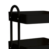 Levede 3 Tiers Kitchen Trolley Cart Black-1917016721257009155