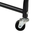 Levede 3 Tier Kitchen Trolley Cart Swivel Black Colour-1910112822990344195