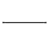 Marlow Black Curtain Rod Steel Quiet Rail Pole Pommel Set Extendable-1937319787743023107