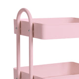 Levede 3 Tiers Kitchen Trolley Cart Pink-1917016721554804739