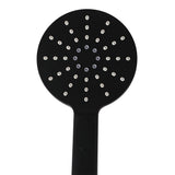 High Pressure Shower Head Set Rain Round Black-1910113243712589827