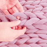 Dreamz Knitted Weighted Blanket Chunky Pink Queen 9KG-1910113227749068803