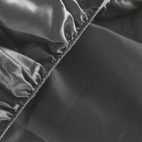 DreamZ Silky Satin Sheets Fitted Double Grey-1910113195188686851