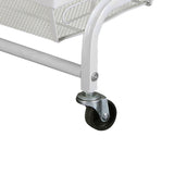 Levede 3 Tier Kitchen Trolley Cart Swivel White Colour-1910112823141339139