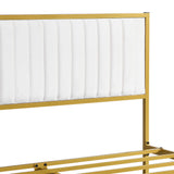 Levede Metal Bed Frame Under Bed Storage Queen Beige-1937319810392264708
