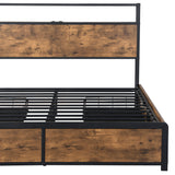 Levede Queen Bed Frame RGB LED 4 Drawers USB-1937319839207133188