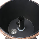 Levede Cooler Ice Bucket Table Bar Outdoor Black and brown-1919892869410328580