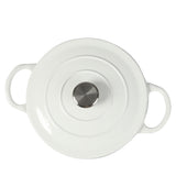 TOQUE 4L Enamel Dutch Oven Pot in White Colour-1910113168638742532