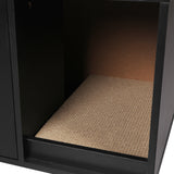 PaWz Enclosed Cat Litter Cabinet Box Black-1910112468802342916