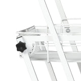 Levede 3 Tier Kitchen Trolley Cart Swivel White Colour-1910112823141339140