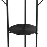 Levede Coat Rack Clothes Stand 8 Hook Organizer Black-1910112989923643396
