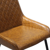 Dining Chairs x 4 Padded Seat PU Faux Leather-1910112199922290692