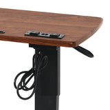 Levede Mobile Standing Desk Foldable Brown Fold-1910113012719685636