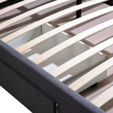 Levede Queen Bed Frame Fabric Tufted Dark Grey-1910113204571344900