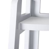 Levede 5 Tier Corner Shelf Wooden Storage White-1917016724704727044