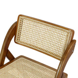 Levede 2X Foldable Rattan Dining Chairs Walnut-1910113291703816196