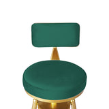 Levede 1x Bar Stools Velvet Kitchen Green-1910113238184497156
