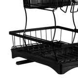TOQUE Detachable Dish Drying Rack Cutlery Black-1910113166705168388