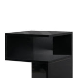 Levede 1xBedside Tables Drawers Side Black-1910112901423828996