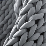 Dreamz Knitted Weighted Blanket Chunky Grey Kids-1910113227119923205