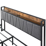 Levede Queen Bed Frame Tufted Headboard USB Charge-1919892912343224325