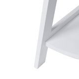Levede 5 Tier Corner Shelf Wooden Storage White-1917016724704727045