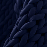 Dreamz Knitted Weighted Blanket Chunky Navy Kids-1910113227287695365
